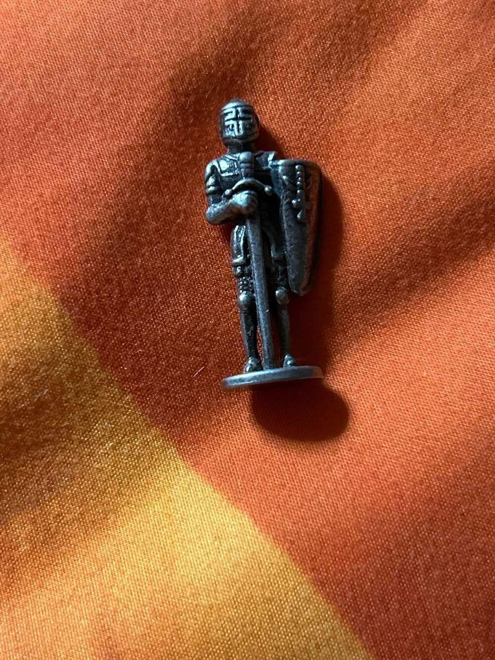 Vintage Gallo Pewter Miniature Knight Figurine with Sword and Shield, 1.5"